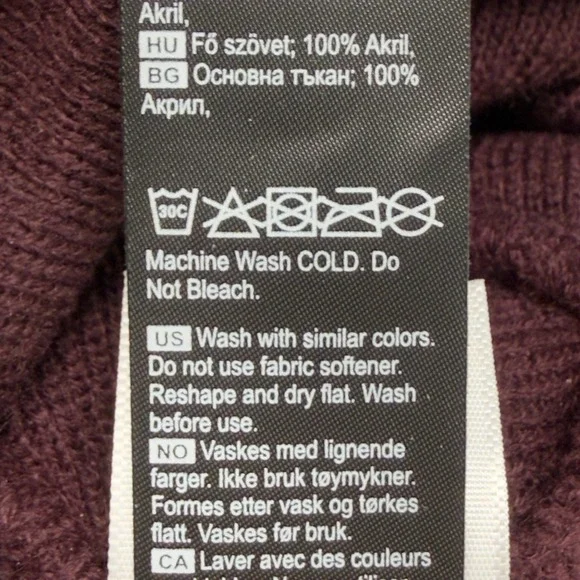 Kari Traa Rothe Beanie Women's‎ Wine Burgundy Acrylic Knit Beanie One Size - Picture 8 of 9